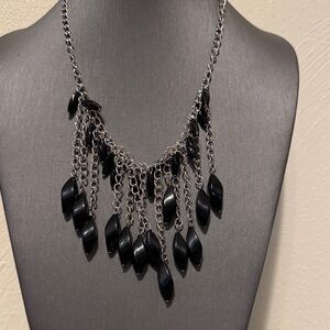 Elegant Black and Silver Necklace